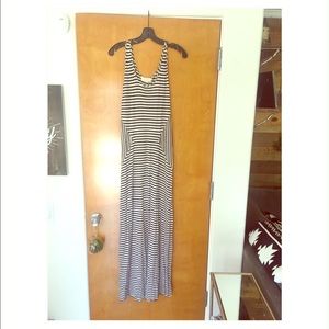 Long black & White tank dress